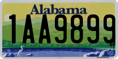 AL license plate 1AA9899