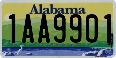 AL license plate 1AA9901