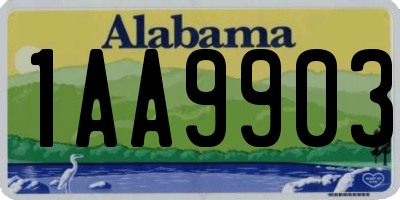 AL license plate 1AA9903