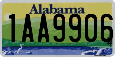 AL license plate 1AA9906