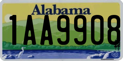 AL license plate 1AA9908