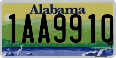 AL license plate 1AA9910