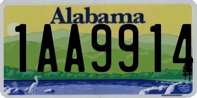 AL license plate 1AA9914