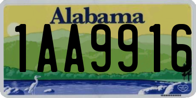 AL license plate 1AA9916