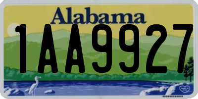 AL license plate 1AA9927