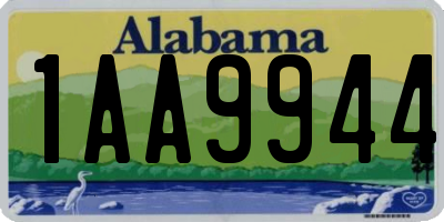 AL license plate 1AA9944