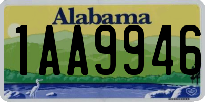 AL license plate 1AA9946