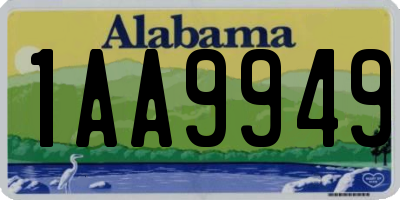 AL license plate 1AA9949