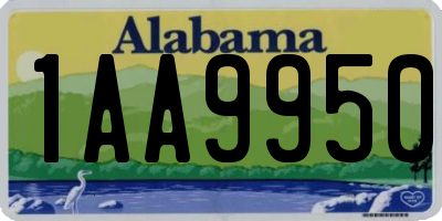 AL license plate 1AA9950