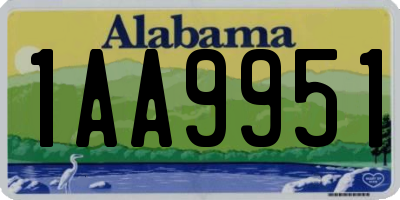 AL license plate 1AA9951