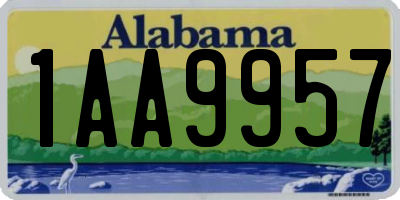 AL license plate 1AA9957