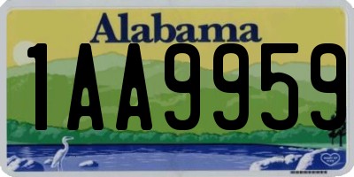 AL license plate 1AA9959