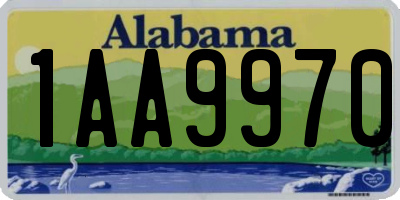 AL license plate 1AA9970