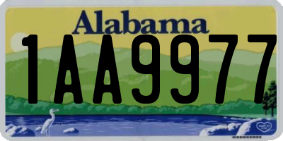 AL license plate 1AA9977