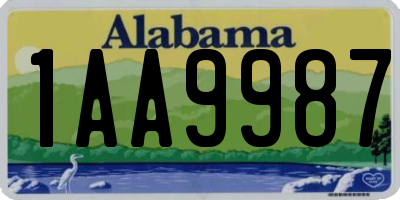 AL license plate 1AA9987