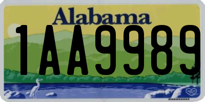 AL license plate 1AA9989