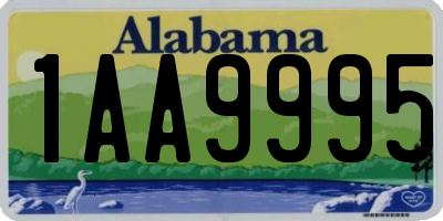 AL license plate 1AA9995