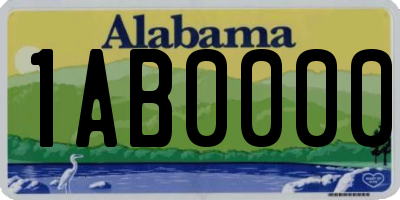 AL license plate 1AB0000