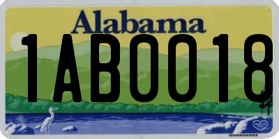 AL license plate 1AB0018