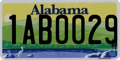 AL license plate 1AB0029