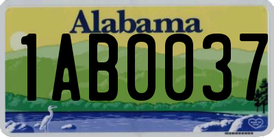 AL license plate 1AB0037