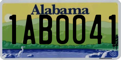 AL license plate 1AB0041