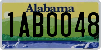 AL license plate 1AB0048