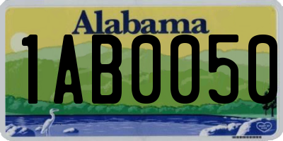 AL license plate 1AB0050