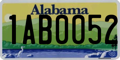 AL license plate 1AB0052