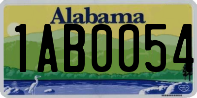 AL license plate 1AB0054