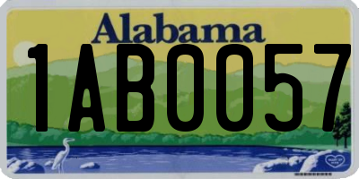 AL license plate 1AB0057