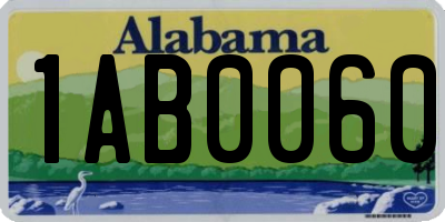 AL license plate 1AB0060