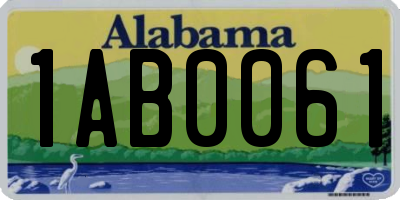 AL license plate 1AB0061