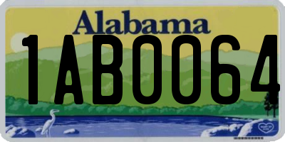 AL license plate 1AB0064