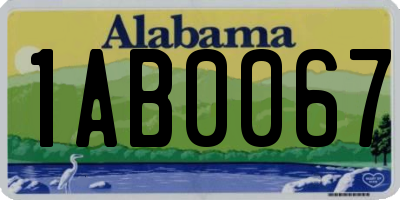 AL license plate 1AB0067