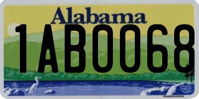 AL license plate 1AB0068