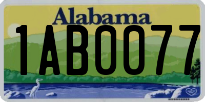 AL license plate 1AB0077