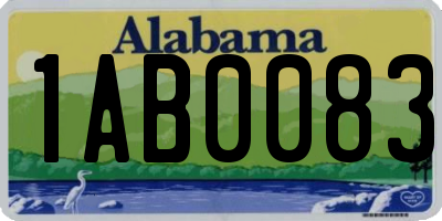 AL license plate 1AB0083