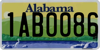 AL license plate 1AB0086