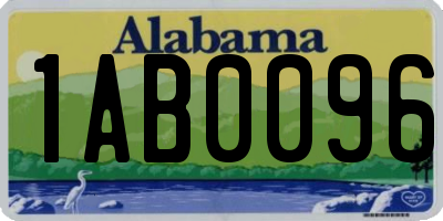 AL license plate 1AB0096