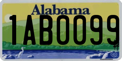 AL license plate 1AB0099