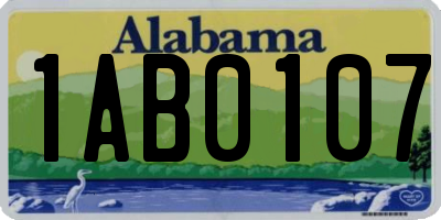 AL license plate 1AB0107