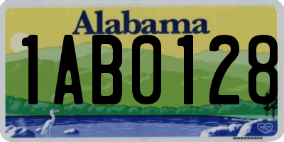 AL license plate 1AB0128