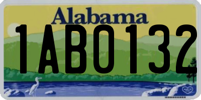 AL license plate 1AB0132