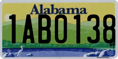 AL license plate 1AB0138