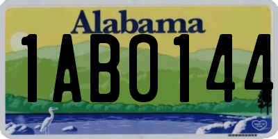 AL license plate 1AB0144