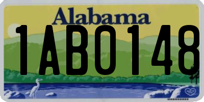 AL license plate 1AB0148