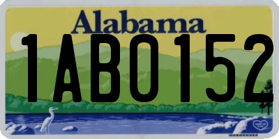 AL license plate 1AB0152