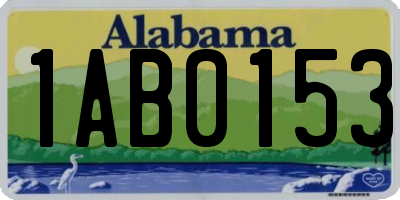 AL license plate 1AB0153