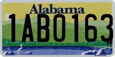 AL license plate 1AB0163